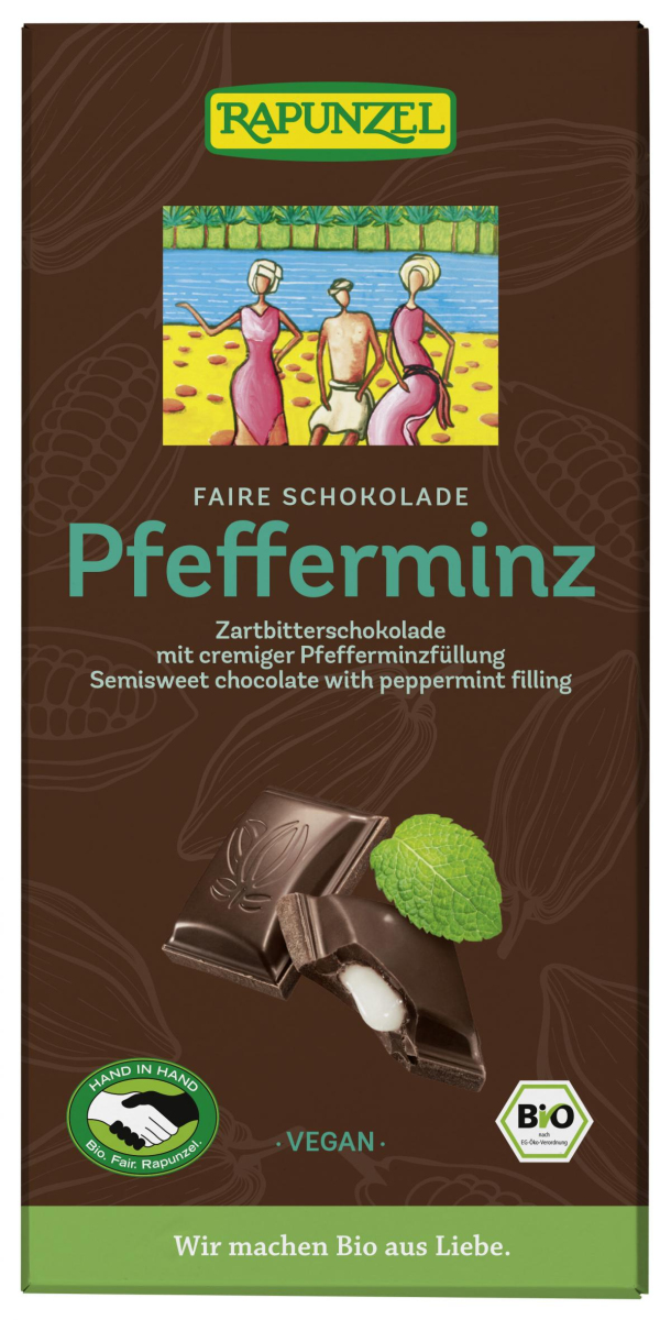 Zartbitter mit Pfefferminz