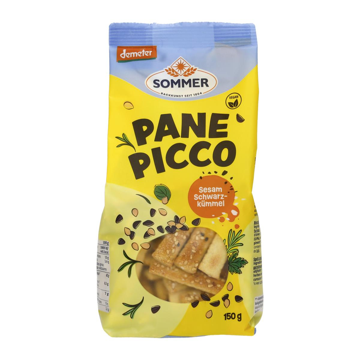 Pane Picco mit   Sesam u. Kümmel