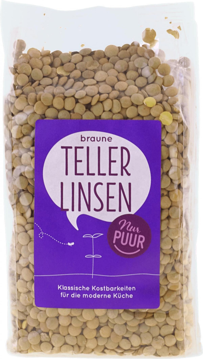 Braune Teller Linsen