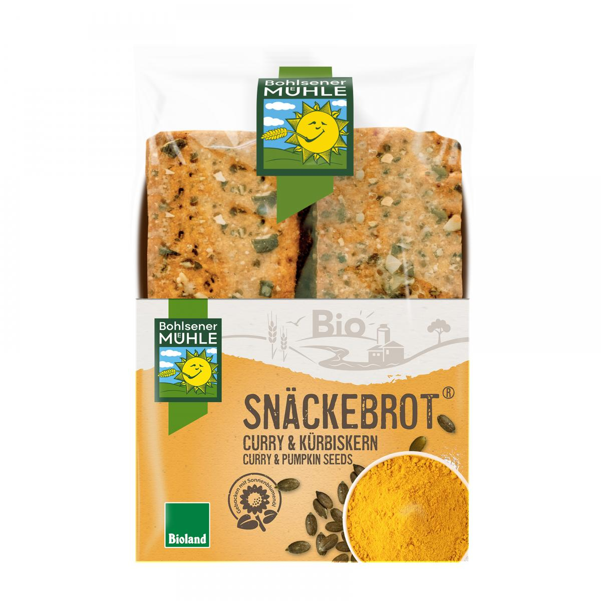 Curry & Kürbiskern Snäckebrot