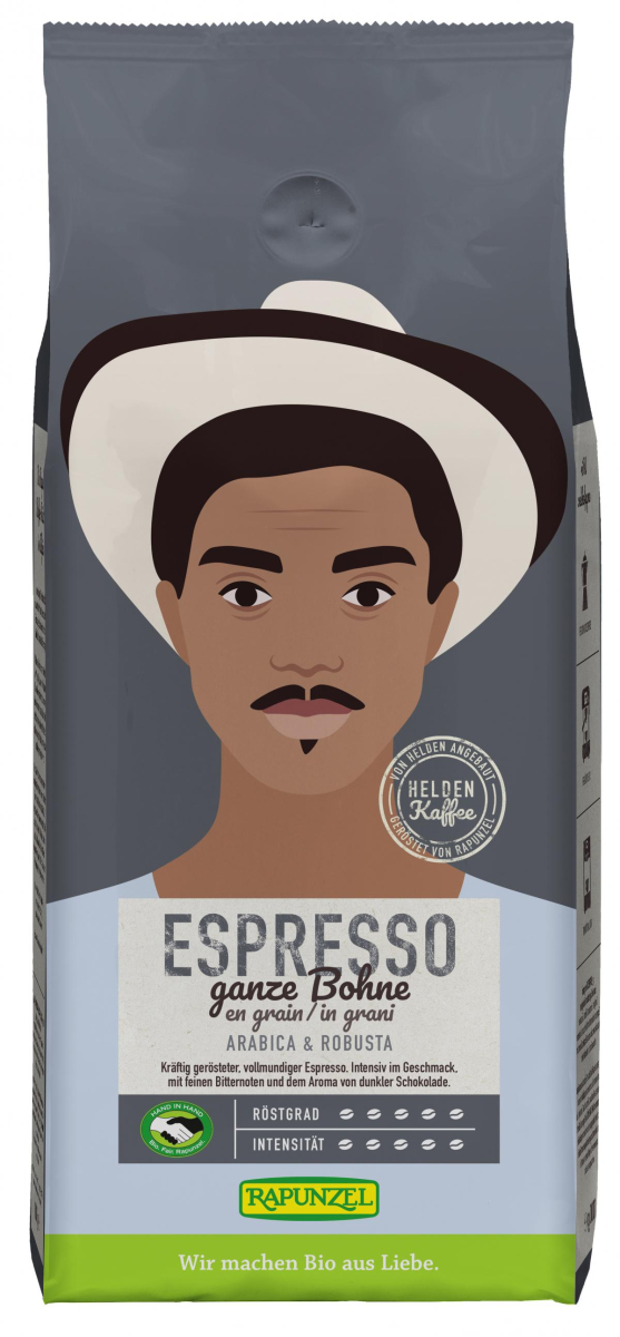 Heldenkaffee Espresso, ganze Bohne HIH