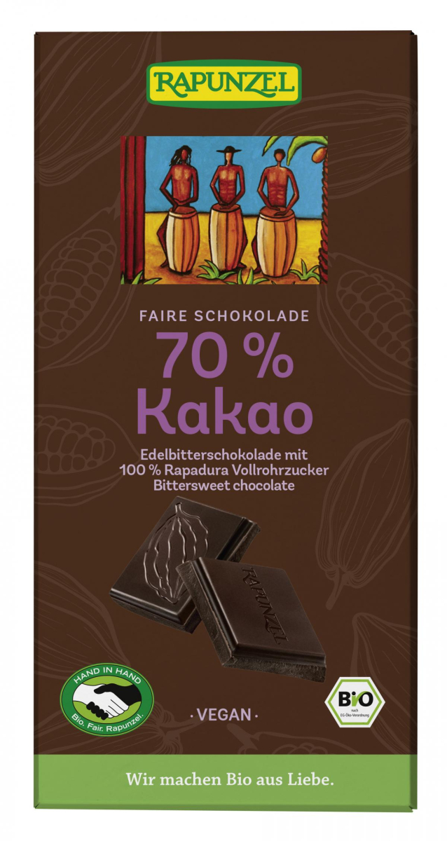 70% Kakao Edelbitter- schokolade (RAPADURA) HIH