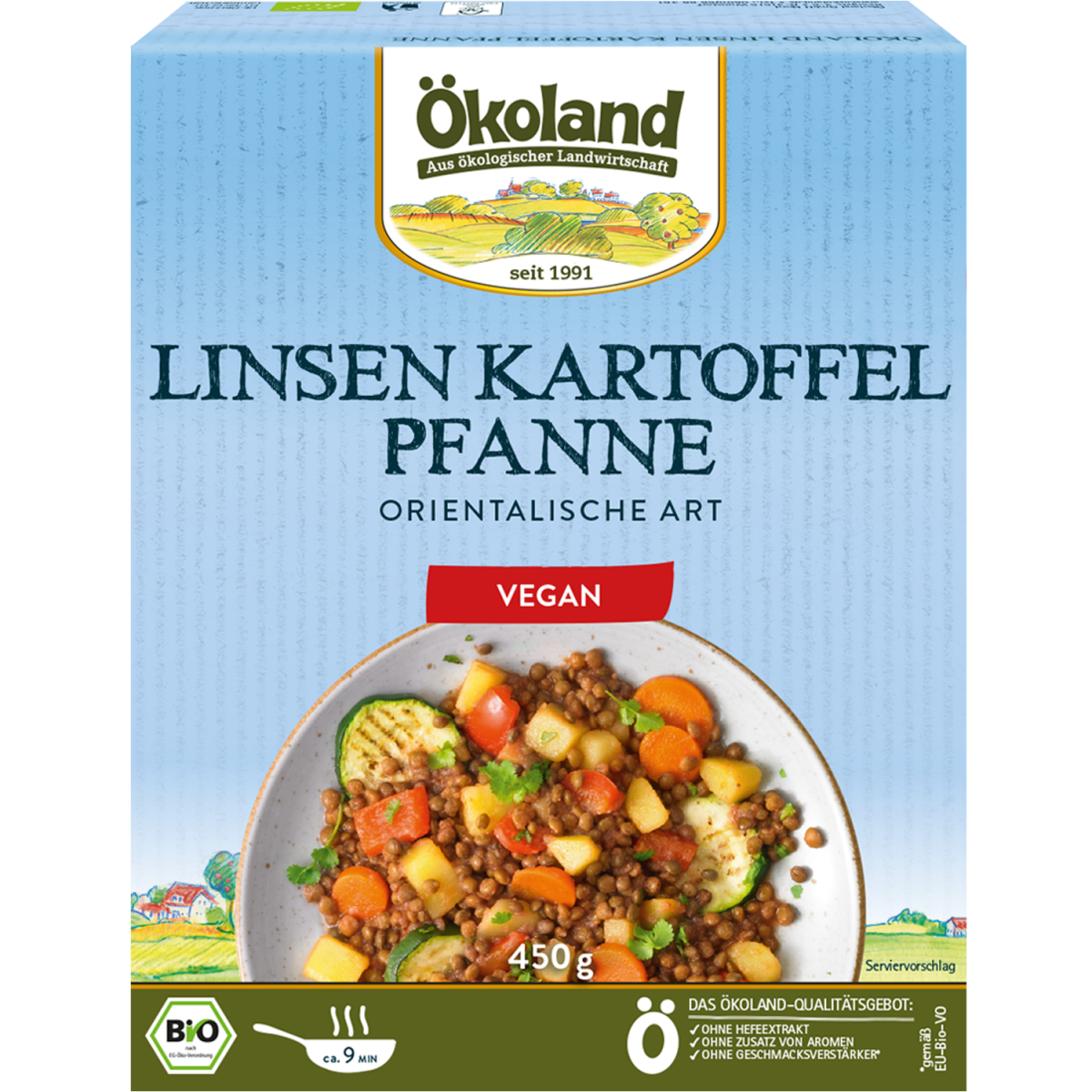 Linsen-Kartoffel-Pfanne, vegan