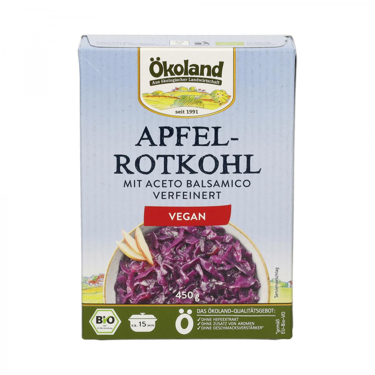 Apfeln -Rotkohl