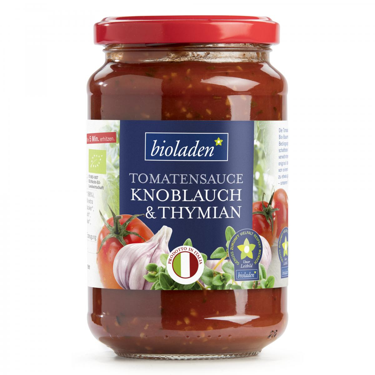 Tomatensauce    Knoblauch/Thymian