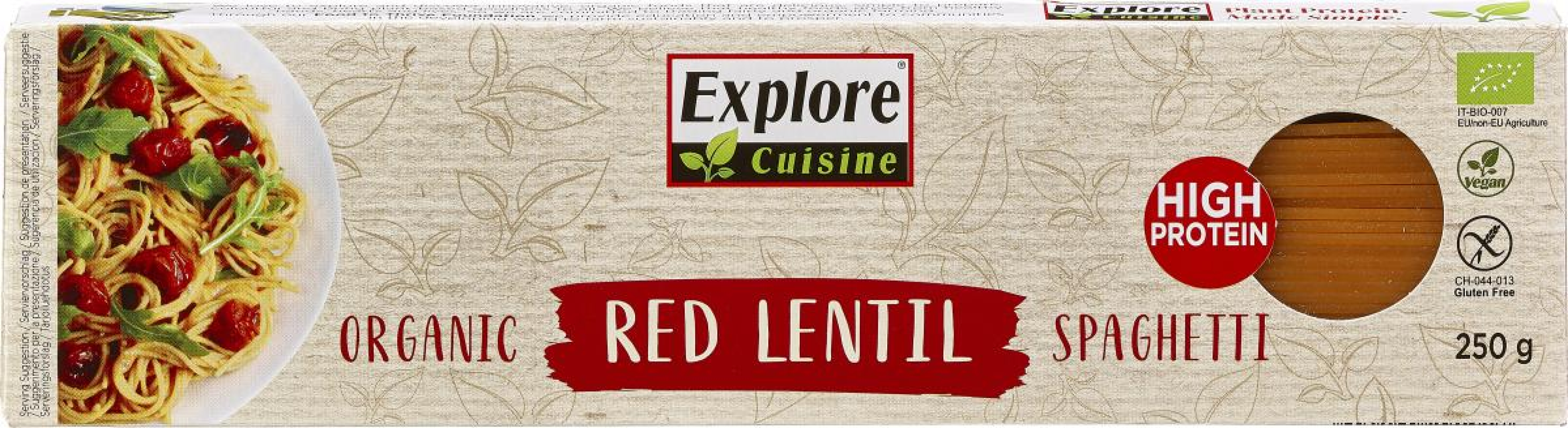 Spaghetti rote Linsen