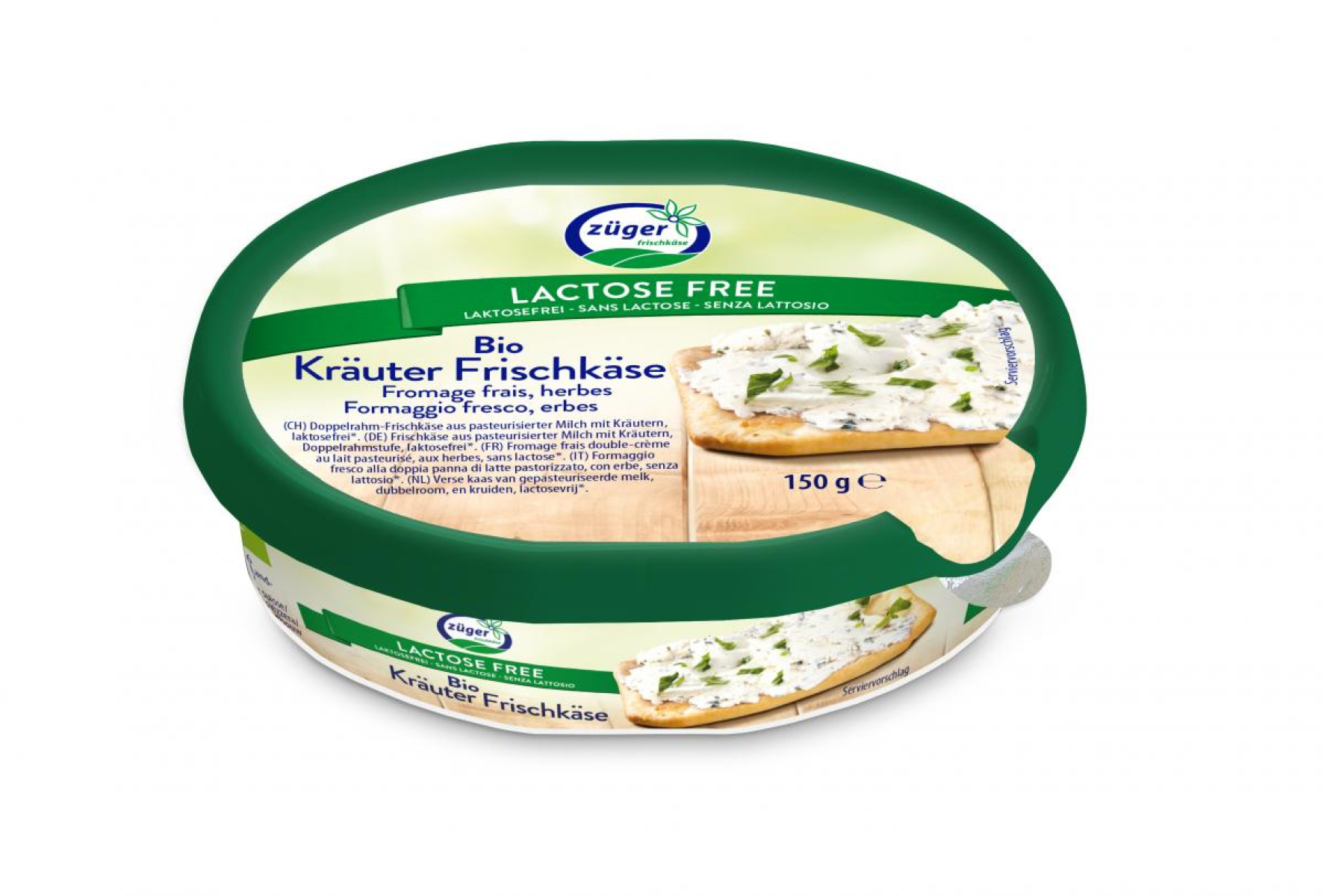 Frischkäse Kräuter, laktosefrei
