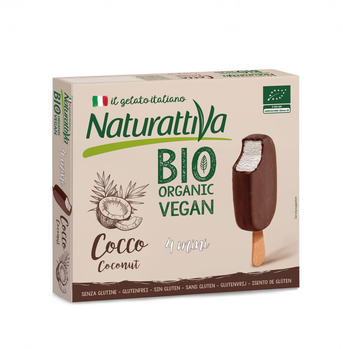 Eis Ministicks auf Kokosbasis